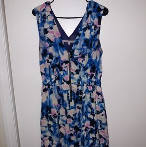 Colorful satin like dress